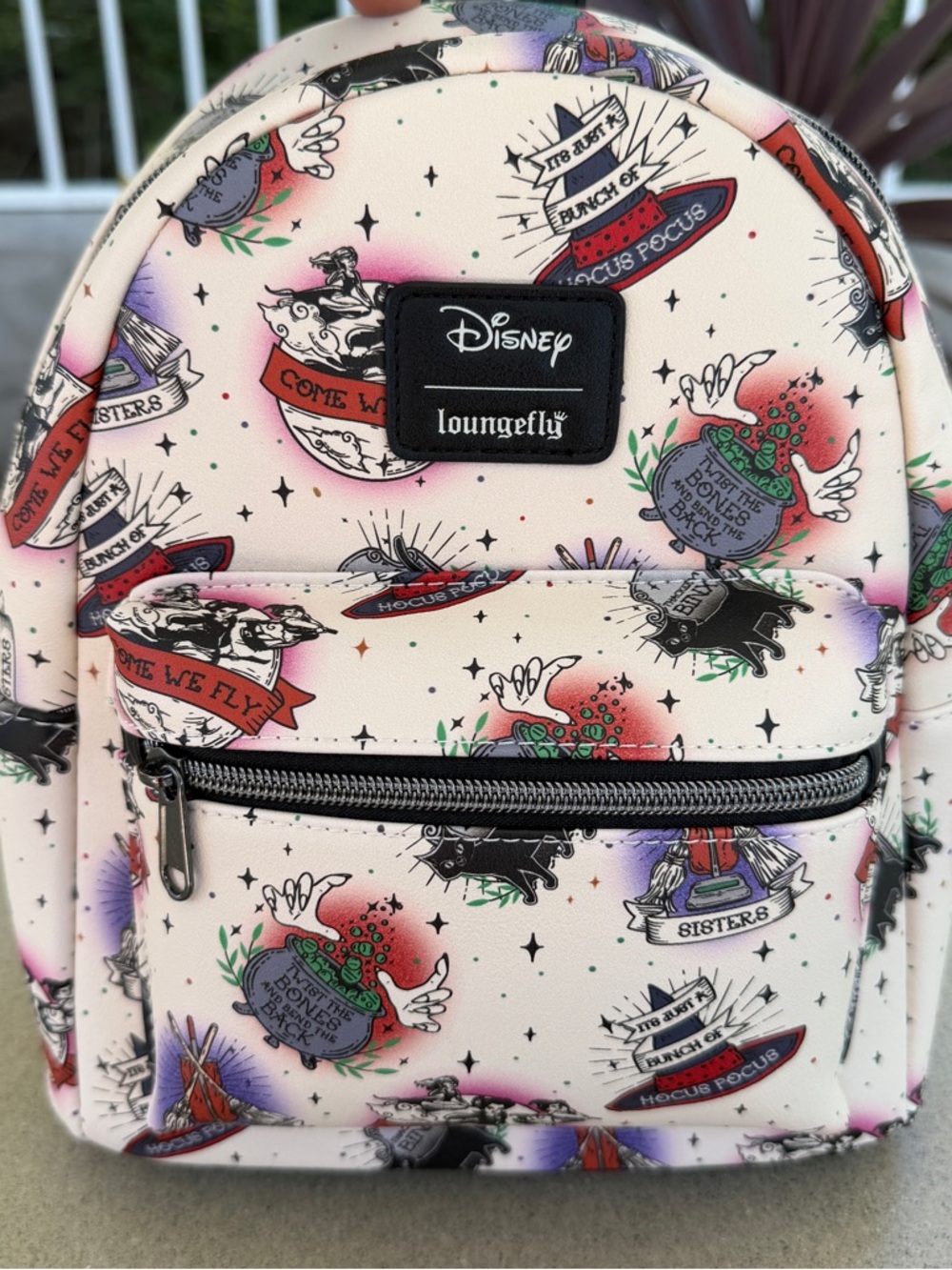 NEW Disney Loungefly Hocus Pocus Tattoo Icons Mini Backpack